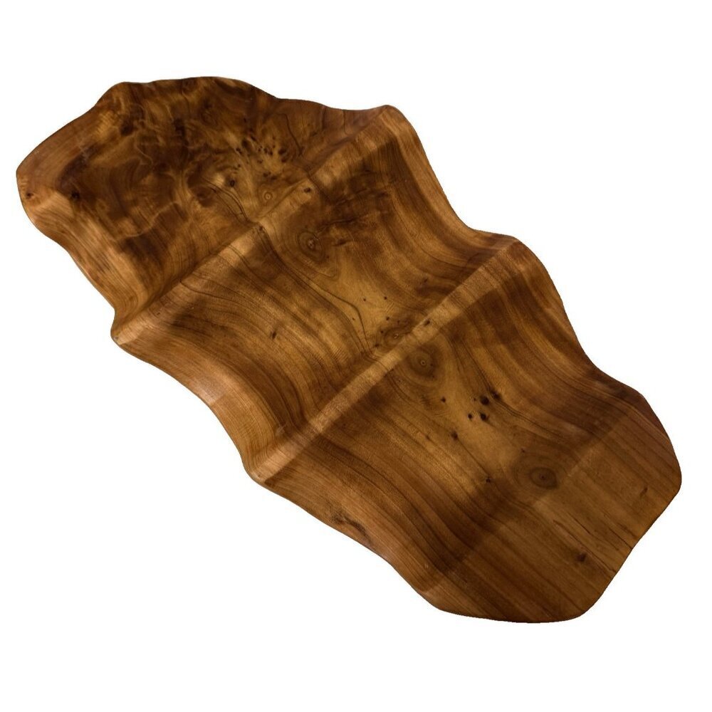Enrico Burl Wood Wine Cradle Bottle Holder 14.5" x 8" Holds 3 Bottles